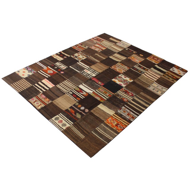 A beautiful antique Patchwork Kilim. It's in a great condition, practically new. This Patchworks kilim is produced of...