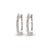 Roberto Coin Classic Pave’ 18k White Gold Diamonds Huggy Hoop Earrings, Pair For Sale - Image 4 of 7