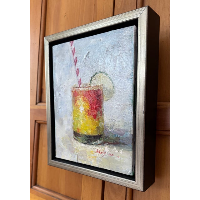 Post Impressionist "Mixed Drink, Summer Cooler" Oil Painting by Ashley Lee For Sale - Image 3 of 4
