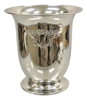 Late 20th Century Oneida Victorian Style Silver Plated Embossed Champagne Chiller Ice Bucket