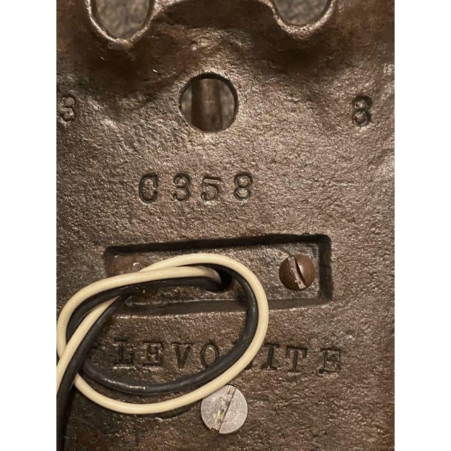 Vintage Gothic Iron Two Armed Wall Sconce For Sale - Image 4 of 5