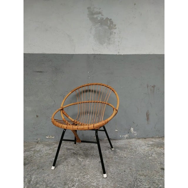 Mid-Century Rattan Relax Chair, 1960s For Sale - Image 4 of 12