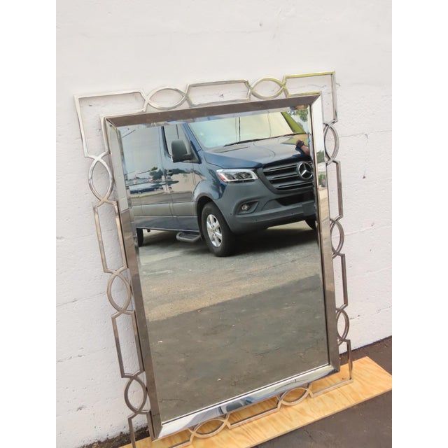 This gorgeous Large Steel Frame Mirror is made out of beveled mirrored glass with a solid steel frame. This high-quality...