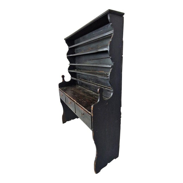 Black English Wooden Plate Rack For Sale - Image 8 of 11