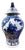 Vintage Lg Chinoiserie Cobalt Blue & White Temple Ginger Jar 23" H For Sale