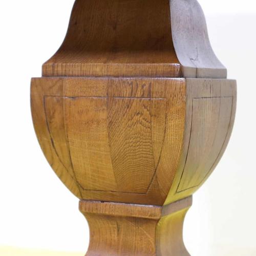 Wood Table with Double Turned Base For Sale - Image 9 of 12