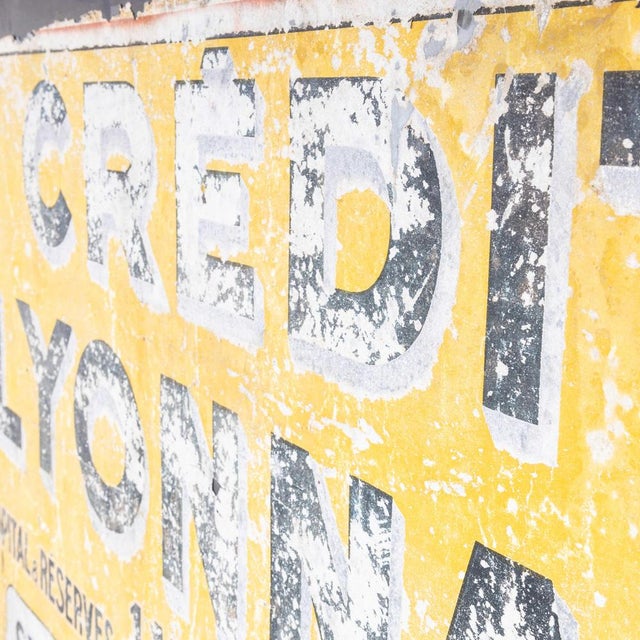 1930’s Original Zinc Advertising Sign – Credit Lyonnais. A rare survivor from the 1930’s. This is an original hand painted...