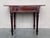 Spanish Country Pine Side Table With Two Sides Drawer and Leather Top For Sale - Image 4 of 12