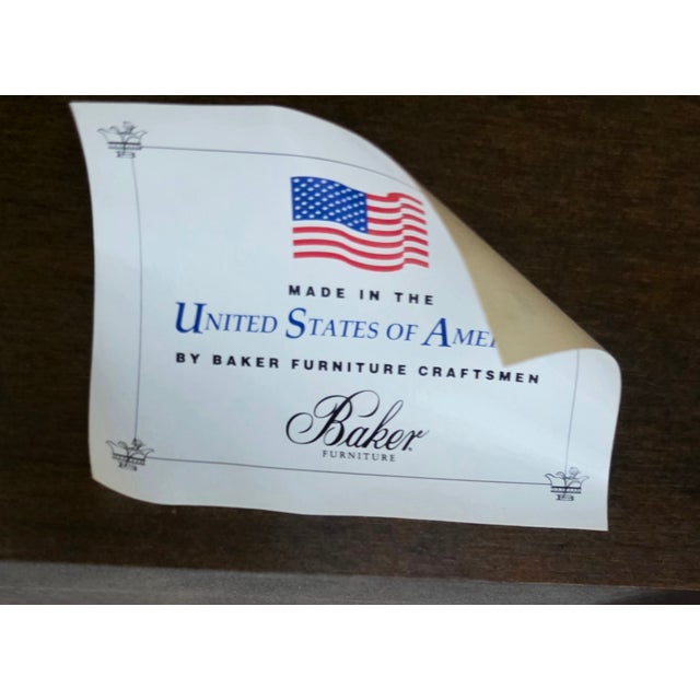 Baker Furniture Company Late 20th Century Baker Furniture Williamsburg Reproduction Mahogany Drop-Leaf Dining Table For Sale - Image 4 of 13