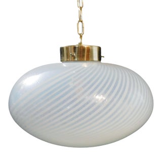 1960s Frosted Bollicine Murano Glass Pendant For Sale