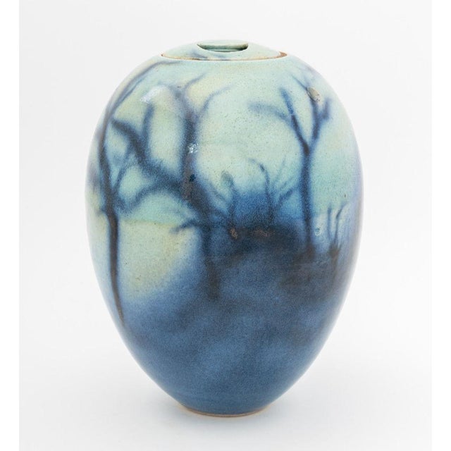 Signed Modern Glazed Art Pottery Covered Jar For Sale - Image 4 of 10