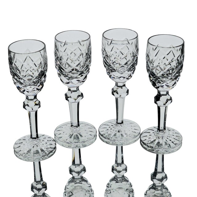 Glass Late 20th Century Waterford Powerscourt Crystal Wine Glasses - Set of Four For Sale - Image 7 of 9