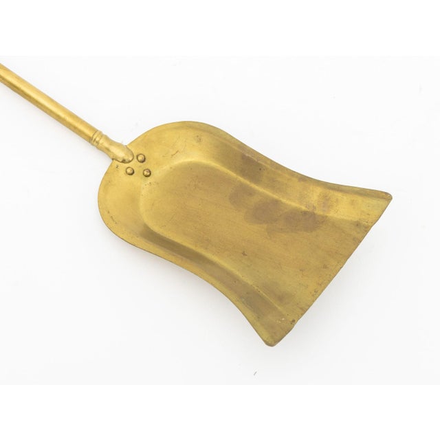 Neoclassical Style Brass Fireplace Tool Set, 5 Pcs. For Sale - Image 9 of 16