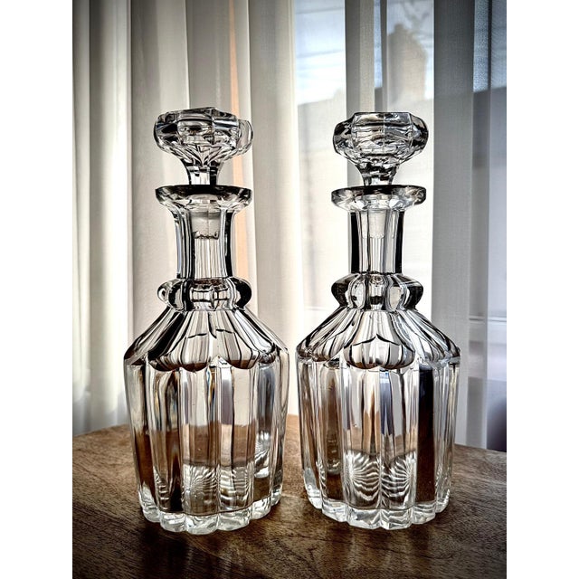 Antique Georgian Regency Cut Glass Decanters, 1820, Set of 2 For Sale - Image 5 of 12