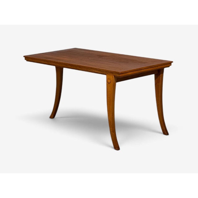 t.h. Robsjohn-Gibbings, Rare Trapeza End Table, Walnut, Greece, 1960s For Sale - Image 11 of 12