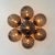 Metal Sakura Satin Nickel Smoky Globe Flush Mount by Fabio Ltd For Sale - Image 7 of 7