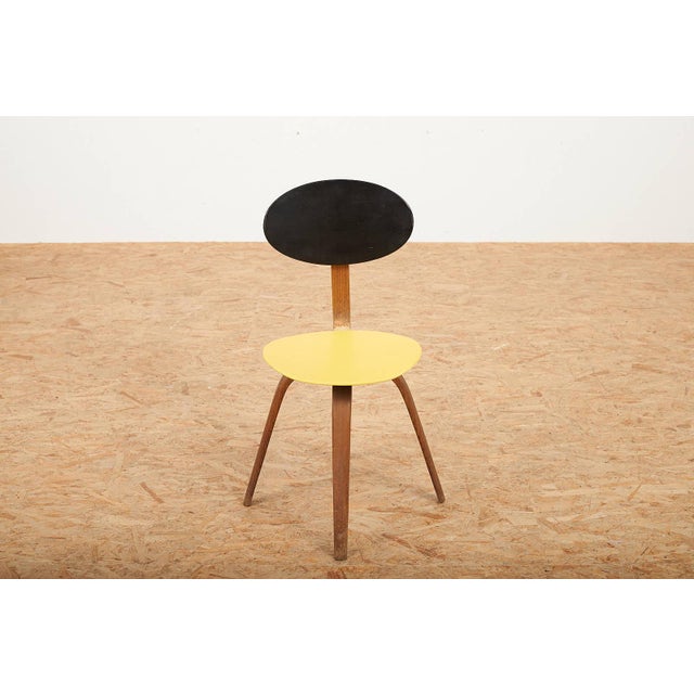 No. 3 Chair in Bent Beechwood and Plywood by Hugues Steiner for Steiner Paris, 1950s For Sale - Image 12 of 12