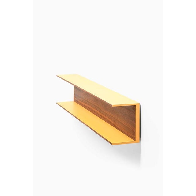 Mid-Century Wall Shelf in Walnut attributed to Walter Wirz, 1960s For Sale - Image 3 of 5