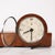 Art Deco Machine Age Burled Walnut With Aluminum Banded Detail Electric Clock For Sale In New York - Image 6 of 12