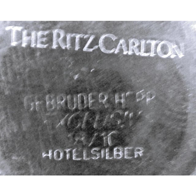 Mid 19th Century London Ritz Carlton Gebruder Hepp Silverplate 18/10 Three Bowl Condiment Server For Sale - Image 9 of 9