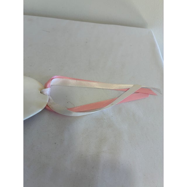 1980s Vintage Ceramic Masquerade Mask With Pink Ribbons For Sale - Image 5 of 7