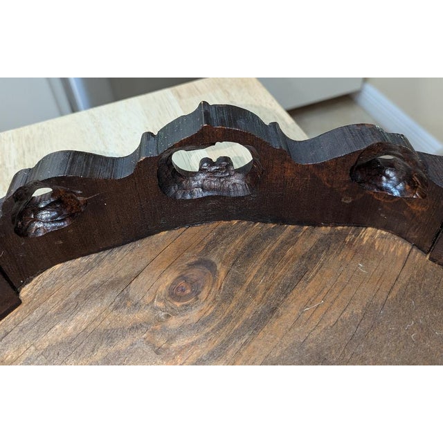 Antique Rococo Revival Parlor Table With Removable Tray Top For Sale - Image 4 of 8