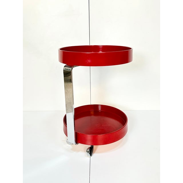 Vintage Space Age Serving Trolley with Chrome Handles, Germany, 1960s For Sale - Image 14 of 14