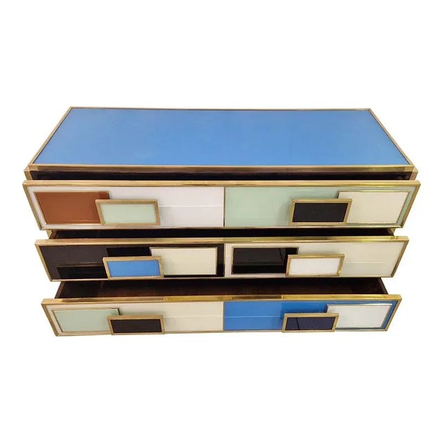 Multicoloured Three-Drawer Dresser, 1990s For Sale - Image 4 of 6