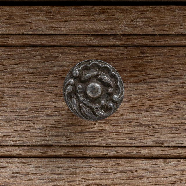 1920s French Louis XVI Oak Bedside Table With Marble Top For Sale - Image 10 of 18