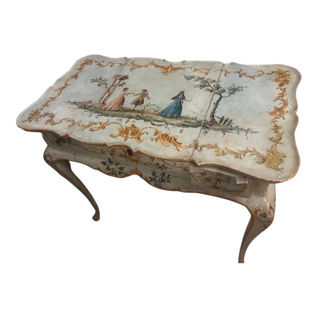 Italian Table Painted Finish in Rococco Style For Sale