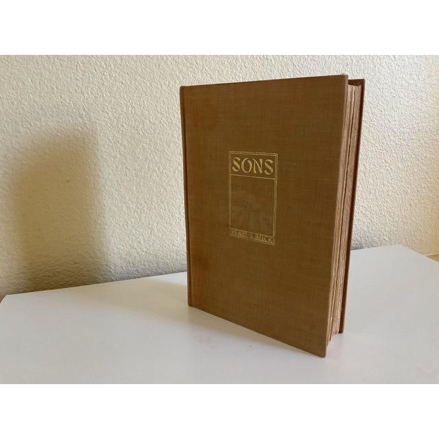 Tan Hardcover Book Titled Sons by Pearl S. Buck - First Edition For Sale - Image 8 of 8