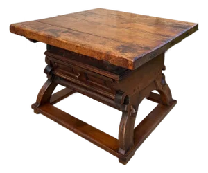 Antique French Butcher Block Baker’s Table Pétrin Farmhouse Kitchen Island C1790