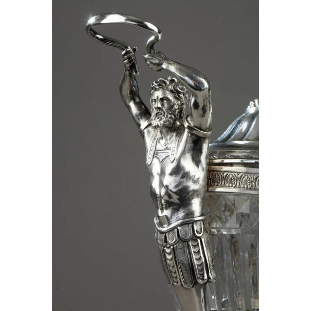 19th Century Silver and Cut Crystal Candy Dish For Sale - Image 6 of 9