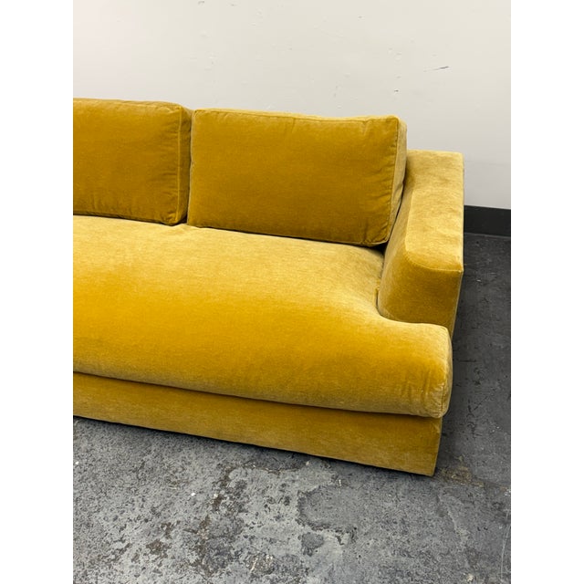 2020s Bespoke Mohair Amber Sofa For Sale - Image 5 of 12