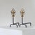 Large and Distinct Pair of Andirons in Brass Late 19th Century. A very impressive pair of large andirons or fire dogs in...