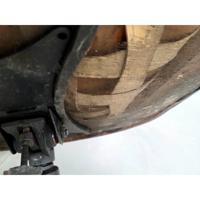 Mid-Century Modern Mid-Century Modern Diamond Quilted Vinyl Lounge Chair & Ottoman For Sale - Image 3 of 8