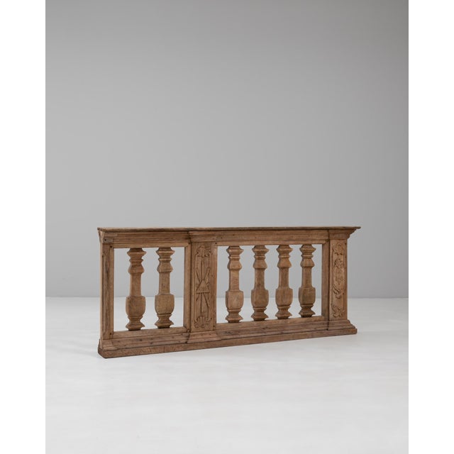 1780s French Hand-carved Oak Balustrade For Sale - Image 4 of 18