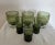 Olive Vintage Mid-Century Modern Olive Green Lowball & Shot Glasses-A Set For Sale - Image 8 of 8