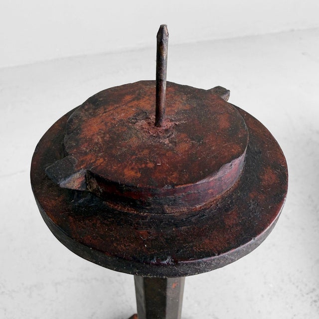 Wood Antique Japanese Wooden Shokudai Candleholder, 1870s For Sale - Image 7 of 10