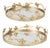 Floral Sculpted Mirror Tray (Set of 2) For Sale