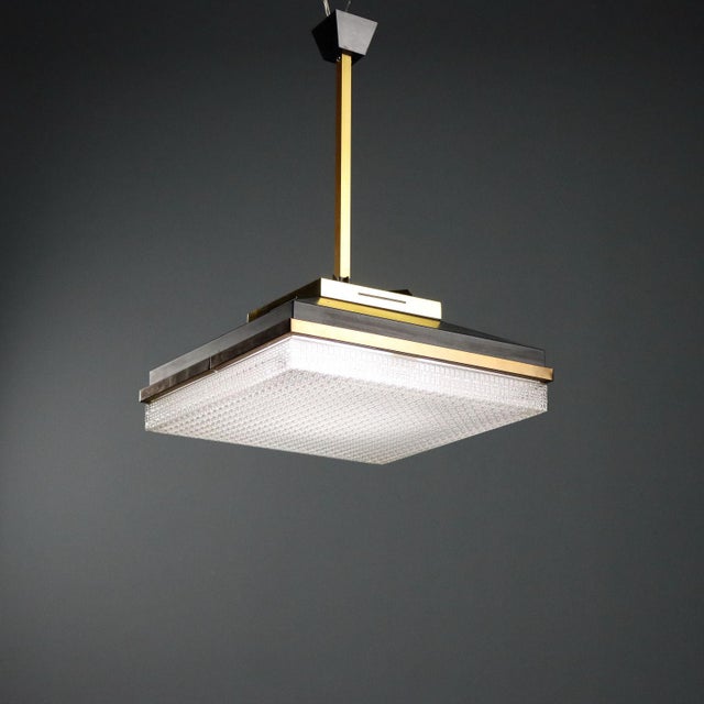 Vintage Hanging Lamp with Brass, 1960s For Sale - Image 10 of 10