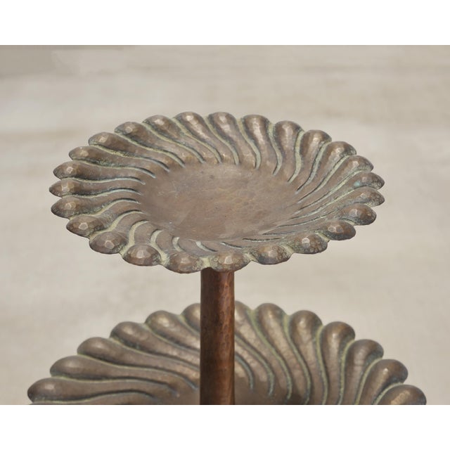 Patinated Bronze Three-Tier Muffin Dessert Stand or Display For Sale - Image 4 of 18