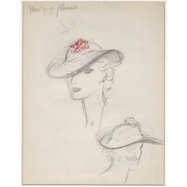 We recently purchased a collection of original fashion hat designs created for leading French millineries c1935. This is...