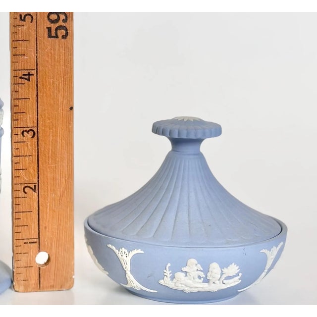 Ceramic Vintage Wedgwood Jasperware – Pale Blue Trinket Box, For Sale - Image 7 of 7