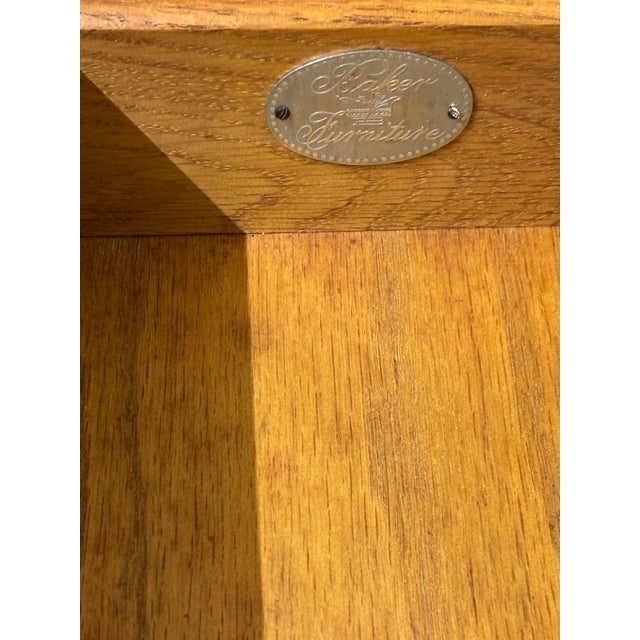 Vintage Chinoiserie-Style Burl Wood Writing Desk by Baker For Sale - Image 11 of 11