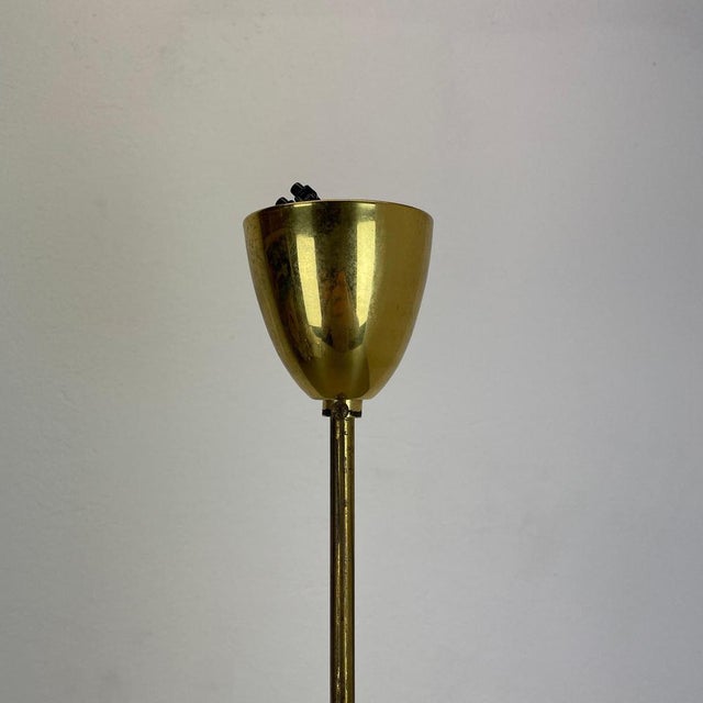 Mid-Century Diabolo Brass and Metal Tube Hanging Light in the style of Stilnovo, Italy, 1950s For Sale - Image 10 of 18