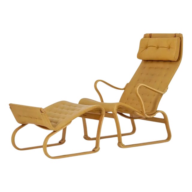 Set of Migo Lounge Chair and Ottoman by Bruno Mathsson For Sale