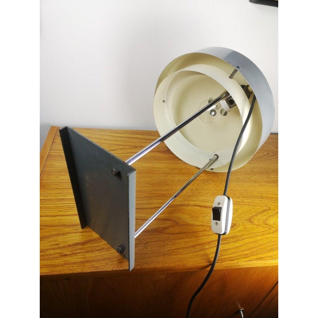 Metal Industrial Gray Table Lamp, 1980s For Sale - Image 7 of 8