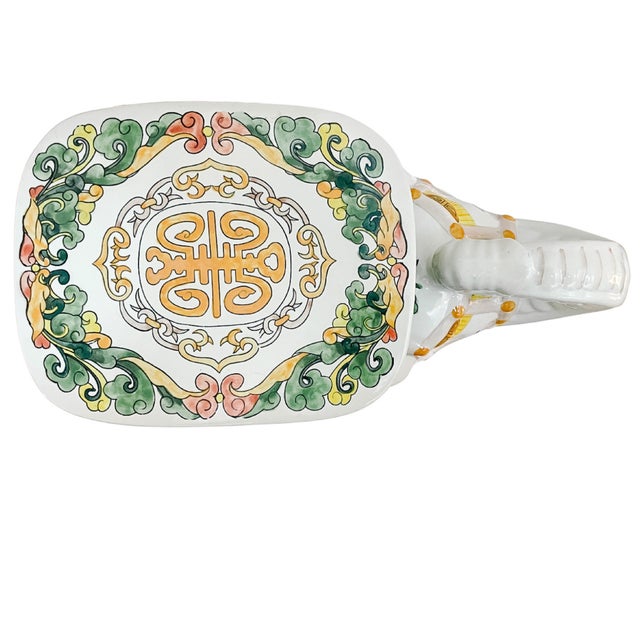 Mid 20th Century Hollywood Regency Style Chinoiserie Elephant Garden Stools - A Pair For Sale - Image 12 of 15