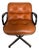 Vintage Camel Leather Executive Chair attributed to Charles Pollock for Knoll, 1970s For Sale